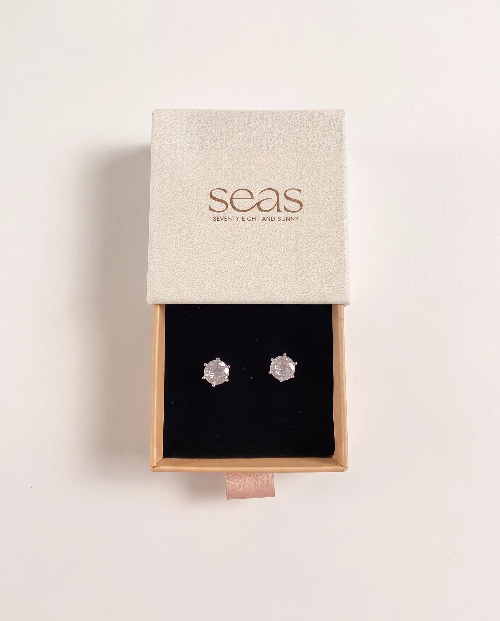 Platinum $|& SEAS Round Stud Earrings - UGC On Fig