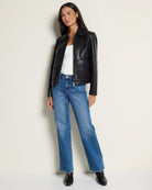 Black $|& Kenneth Cole Faux Leather Jacket - UGC On Fig