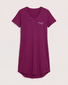 Plum $|& SEAS Cozy Graphic Night Shirt - Hanger Detail