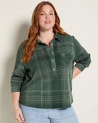 Pine Plaid $|& SEAS Amber Button Down Plaid - SOF Front