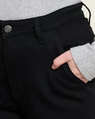 Black $|& SEAS Beck High Rise Wide Leg - SOF Full Front