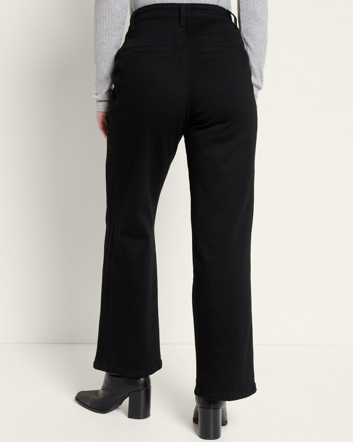 Black $|& SEAS Beck High Rise Wide Leg - SOF Back