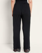 Black $|& SEAS Cara Lace Trim Pant - SOF Back