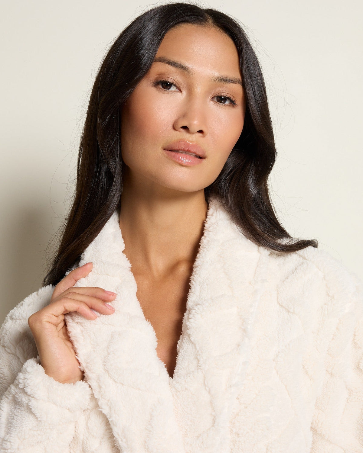 Cream $|& SEAS Cozy Saturdays Robe - VOF Front