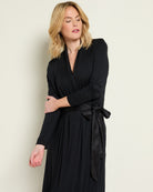 Black $|& SEAS Mightnight Robe - SOF Front