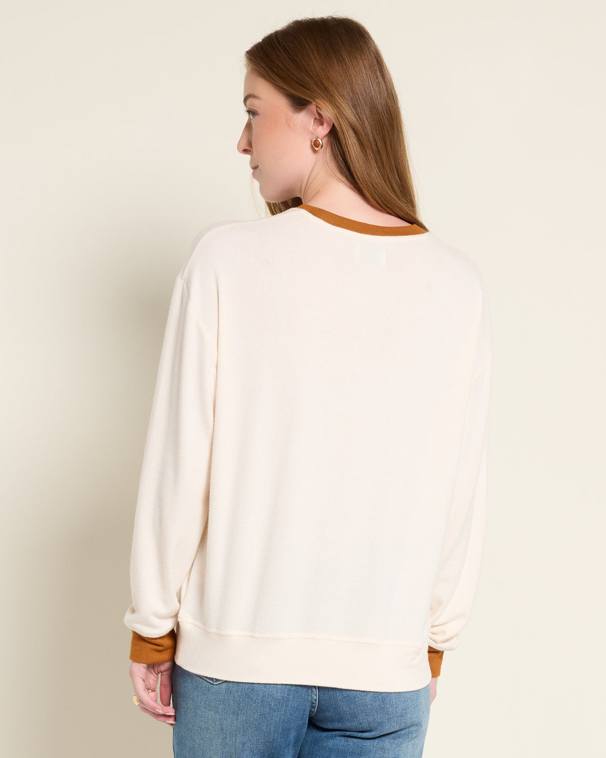 Almond Wet Sand $|& SEAS Pippy Long Sleeve Top - SOF Back