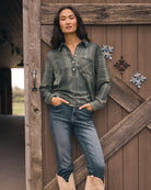 Pine Plaid $|& SEAS Amber Button Down Plaid - SOF Side