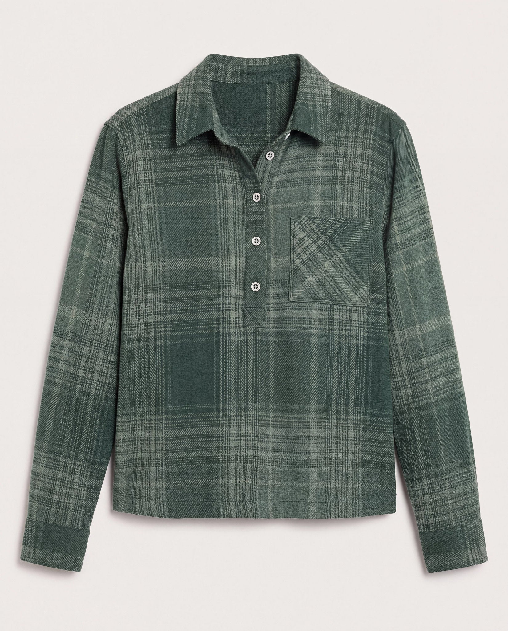 Pine Plaid $|& SEAS Amber Button Down Plaid - Hanger Detail