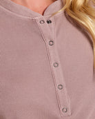 Mink $|& Herizon Jada Scoop Neck Henley - SOF Full Front