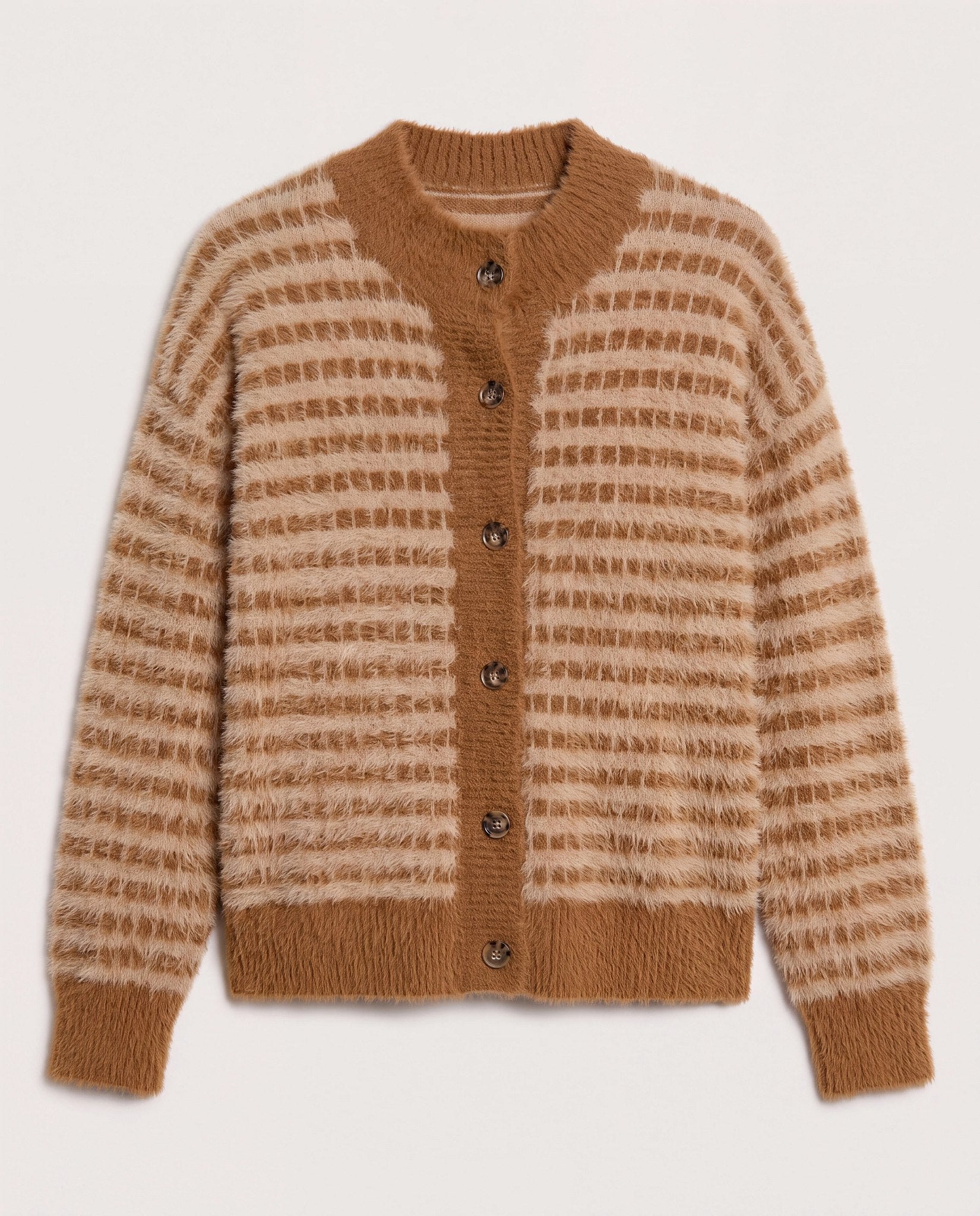 Wet Sand $|& SEAS Aster Turtleneck Cardigan - Hanger Detail