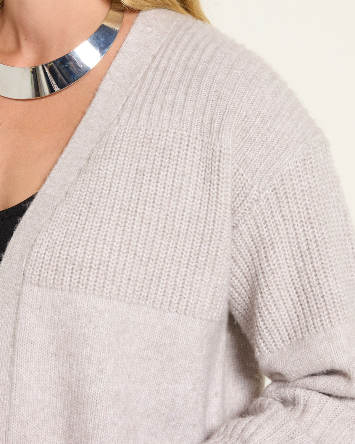 Sandstone $|& SEAS Emma Drop Sleeve Cardigan - SOF Full Front