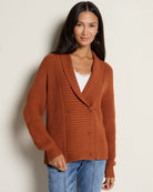 Baked Apple $|& SEAS Kimmy Double Breasted Cardigan - SOF Front
