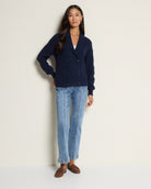 Storm Indigo $|& SEAS Kimmy Double Breasted Cardigan - UGC On Fig