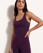 Plum Heather $|& Interval Flowheather Harper High Hip Tank - VOF Front