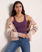 Plum Heather $|& Interval Flowheather Harper High Hip Tank - VOF Front