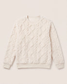 Cream $|& SEAS Selena Pattern Sherpa Pullover - Hanger Detail