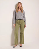 Heather Grey $|& SEAS Madelyn V-Neck Sweater - UGC On Fig