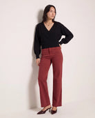 Black $|& SEAS Eloise Wrapped Sweater - VOF Front