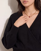 Black $|& SEAS Eloise Wrapped Sweater - SOF Full Front