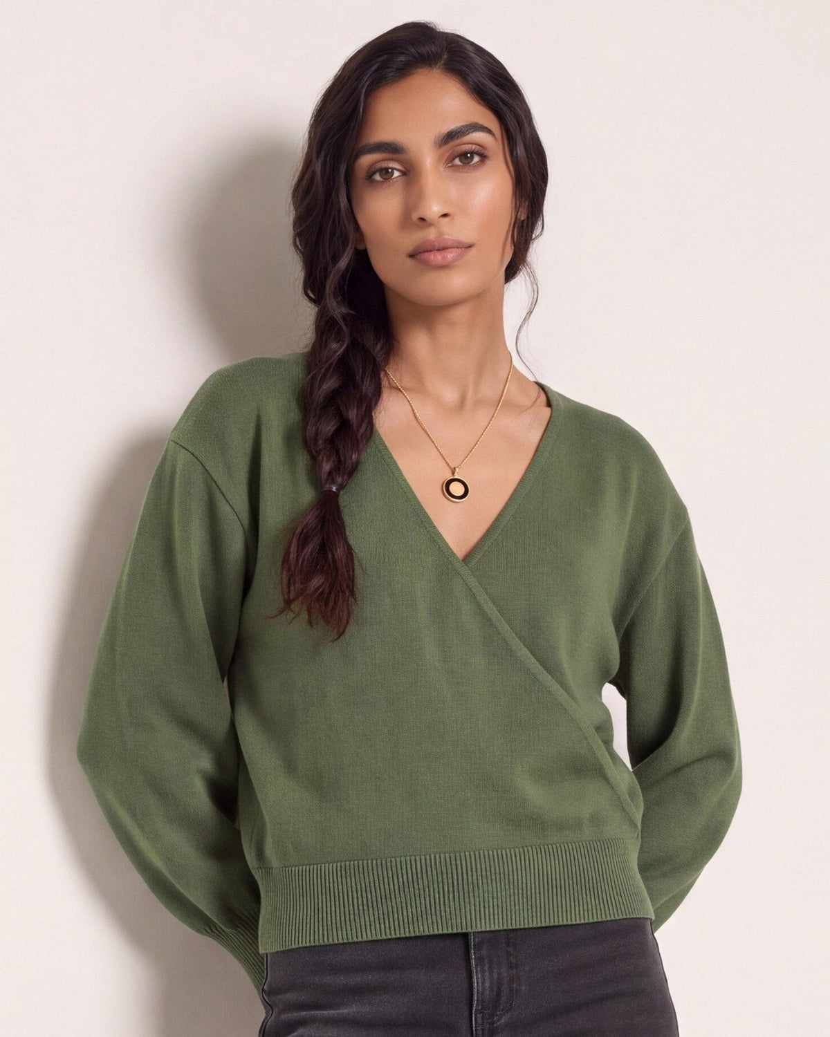 Thyme $|& SEAS Eloise Wrapped Sweater - VOF Side