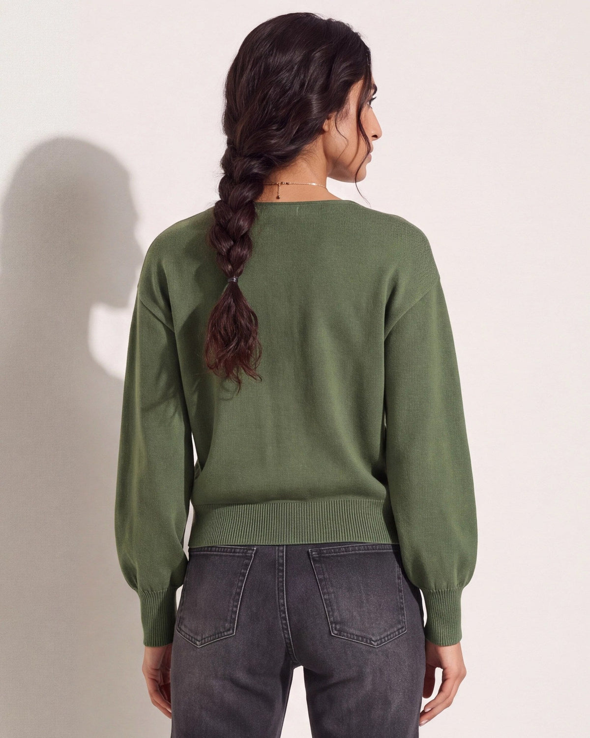 Thyme $|& SEAS Eloise Wrapped Sweater - SOF Back