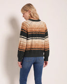 Pine Stripe $|& SEAS Starry Cable Knit Sweater - SOF Back
