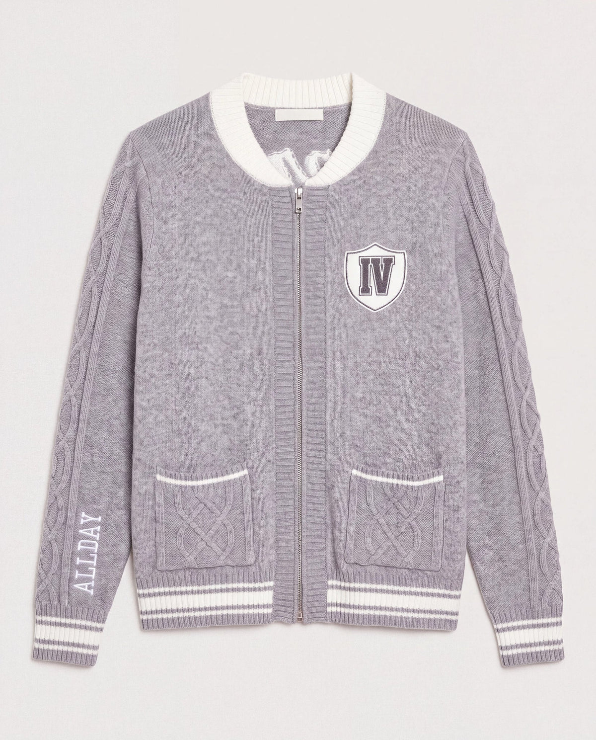 Heather Grey $|& Interval Off Duty "Alpine Social" Sweater Jacket - Hanger Back