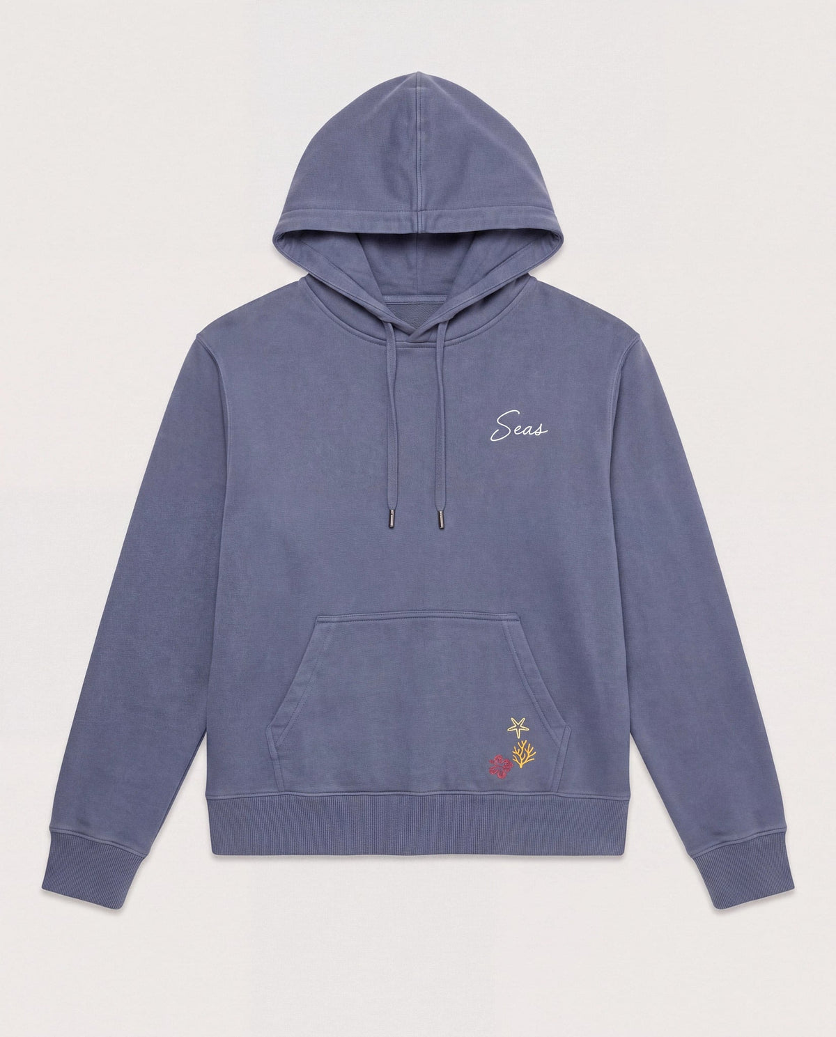 Indigo Haze $|& SEAS Ryder "Tide Tripper" Graphic Hoodie - Hanger Detail