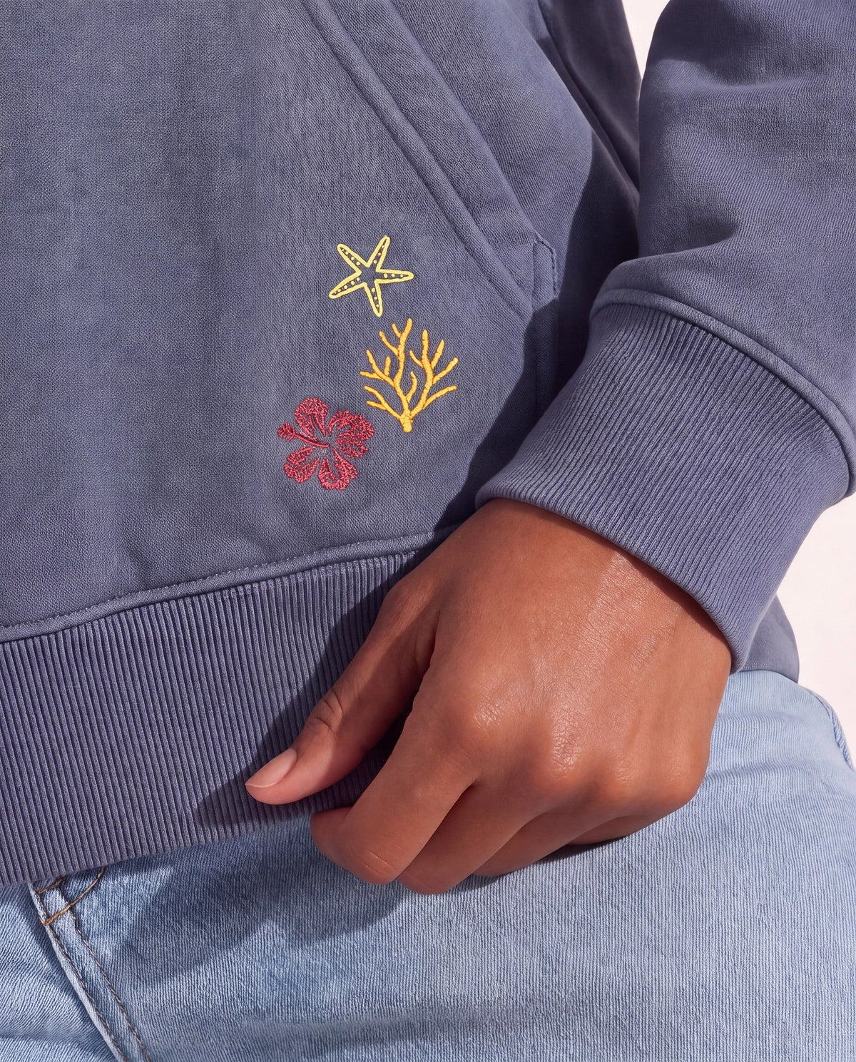 Indigo Haze $|& SEAS Ryder "Tide Tripper" Graphic Hoodie - SOF Back