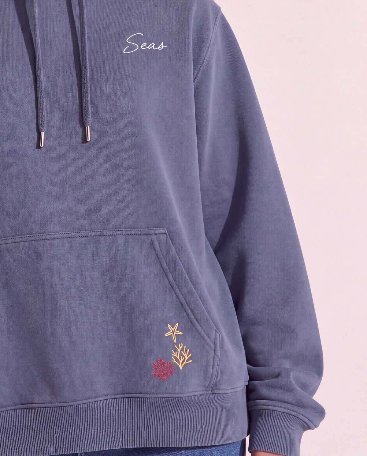 Indigo Haze $|& SEAS Ryder "Tide Tripper" Graphic Hoodie - SOF Full Front