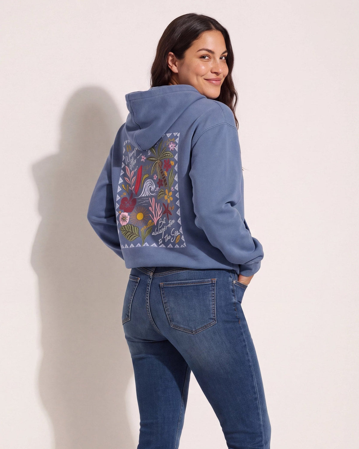 Indigo Haze $|& SEAS Ryder "Tide Tripper" Graphic Hoodie - SOF Back