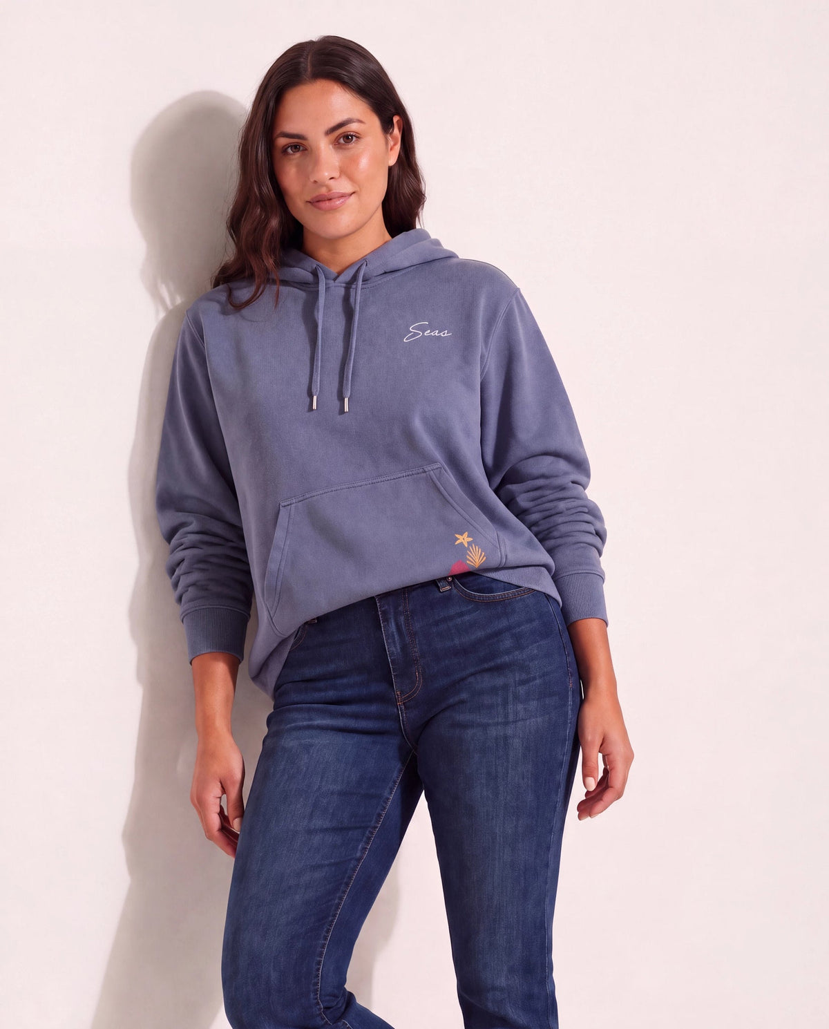 Indigo Haze $|& SEAS Ryder "Tide Tripper" Graphic Hoodie - SOF Front
