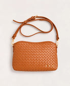 Brown $|& Pretty Simple Jaime Woven Crossbody - Hanger Detail
