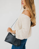 Black $|& Pretty Simple Jaime Woven Crossbody - VOF Detail