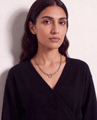 Silver $|& iishii Designs Polished Oval Paperclip Necklace - SOF Front