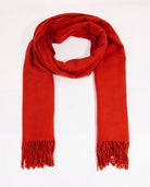 Red $|& Fame Accessories Solid Scarf - VOF Detail