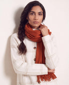 Rust $|& Fame Accessories Solid Scarf - SOF Full Front