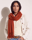 Rust $|& Fame Accessories Solid Scarf - SOF Front