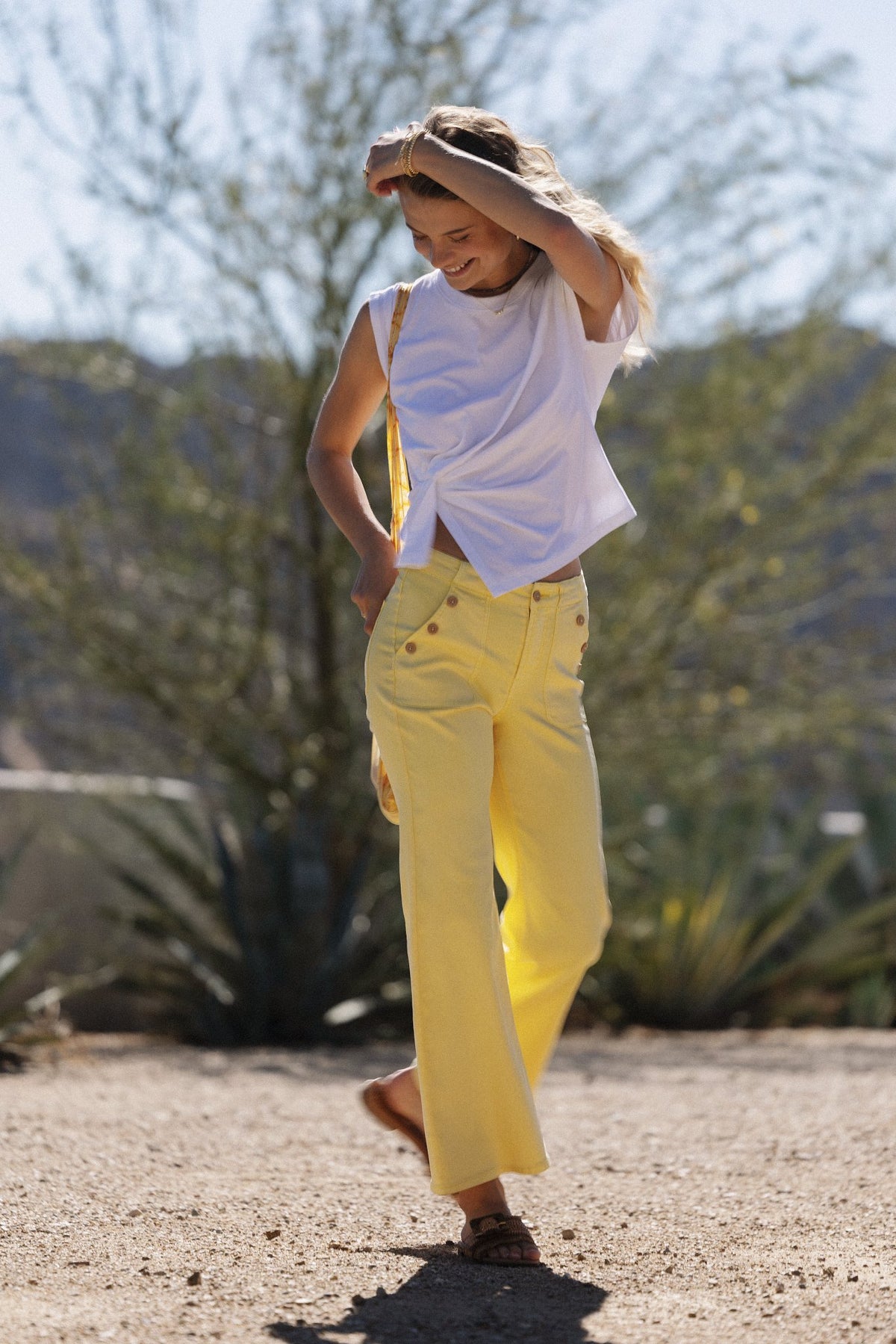 SEAS Spring 2026 Look 04B – Eye Candy Ruched Front Tee in White