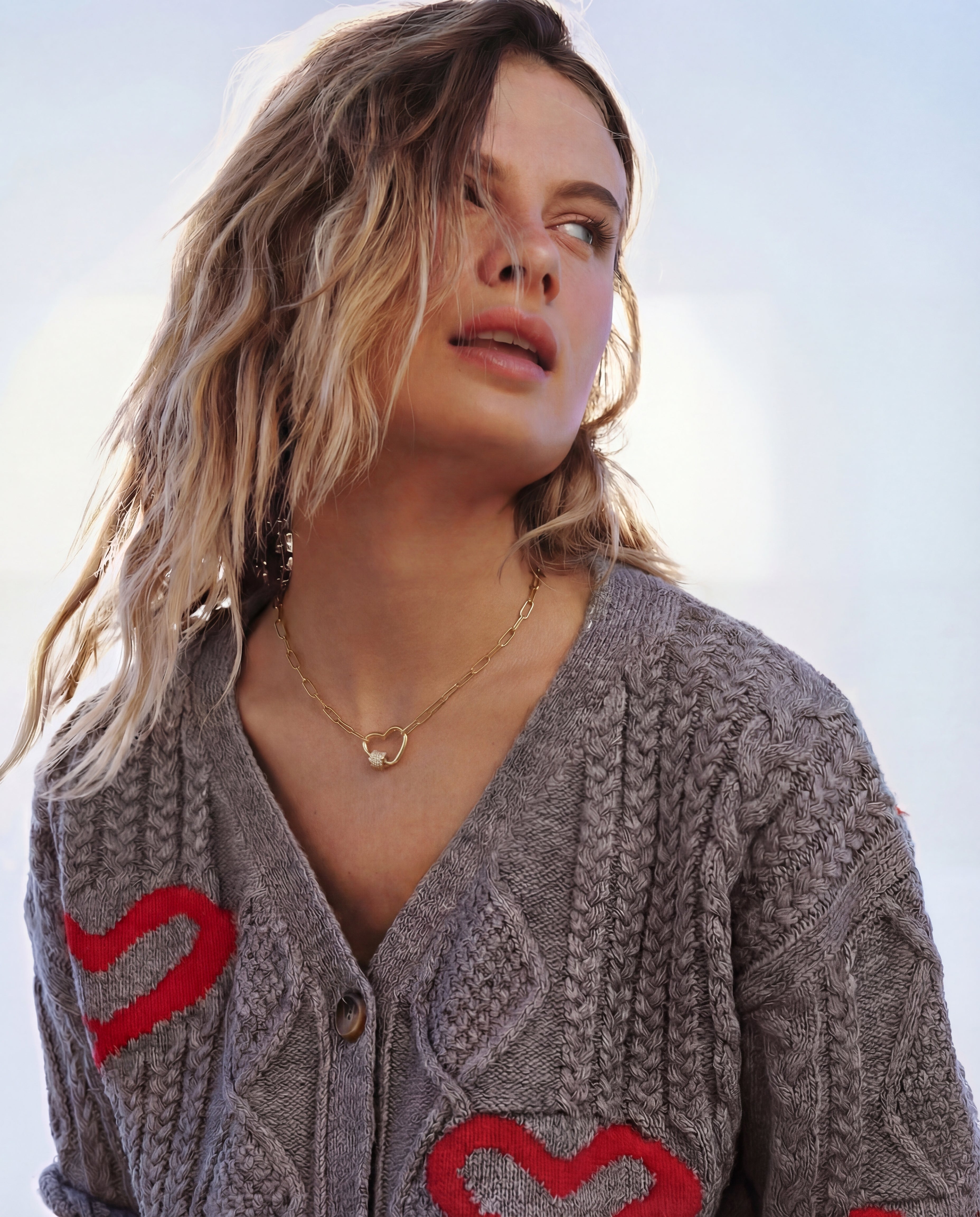 Paperclip Chain Heart Necklace - 18K Gold Plated – Seventy Eight