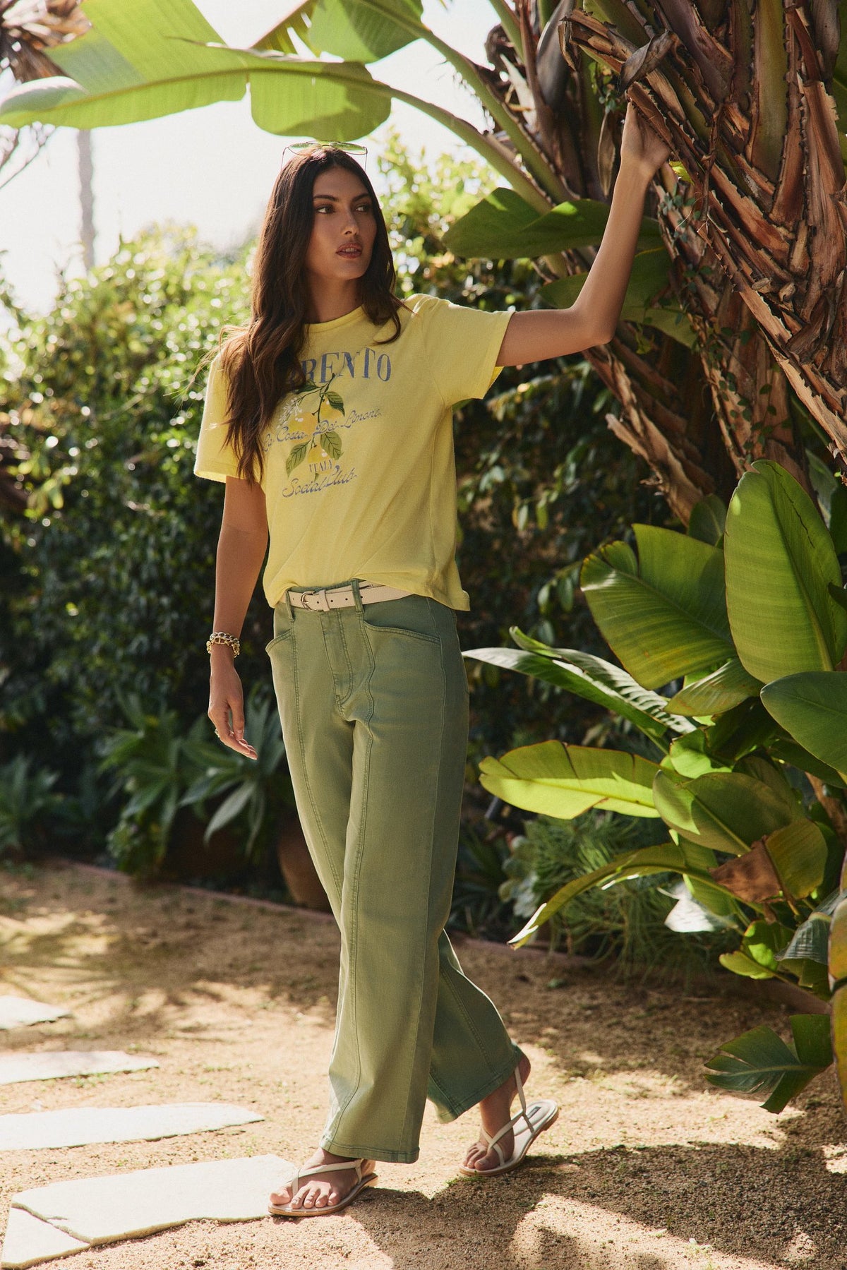 Floret Relaxed Tee "SORRENTO" in Sunshine
