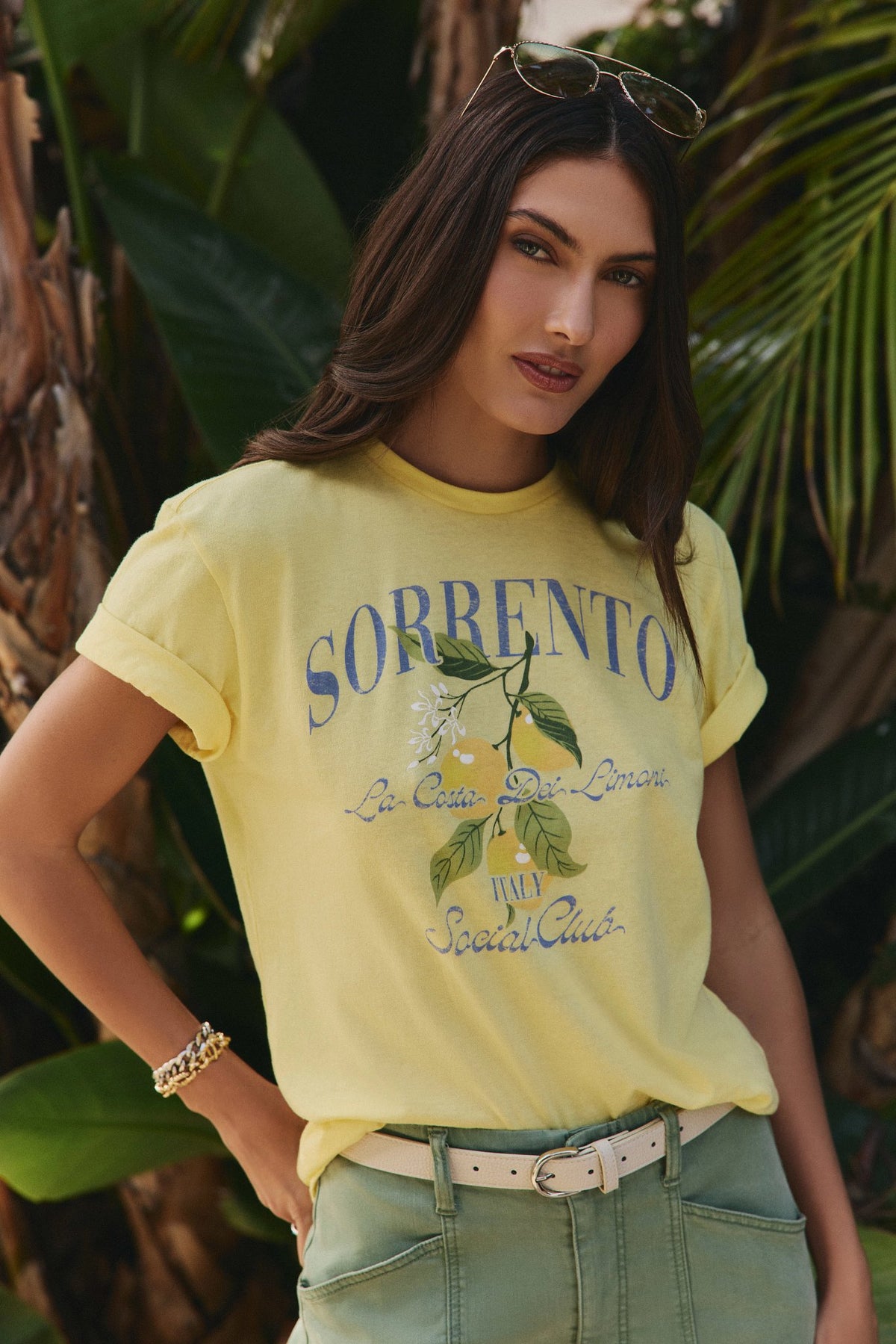 Floret Relaxed Tee "SORRENTO" in Sunshine