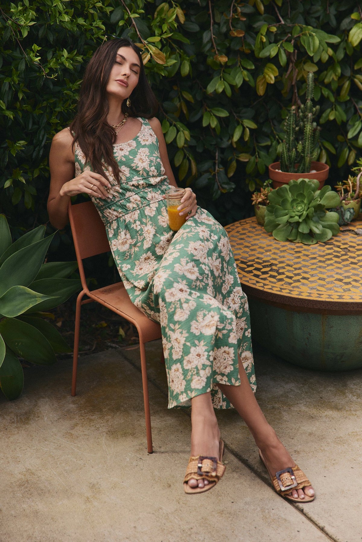 Marlowe Printed Midi Dress in Kalamata