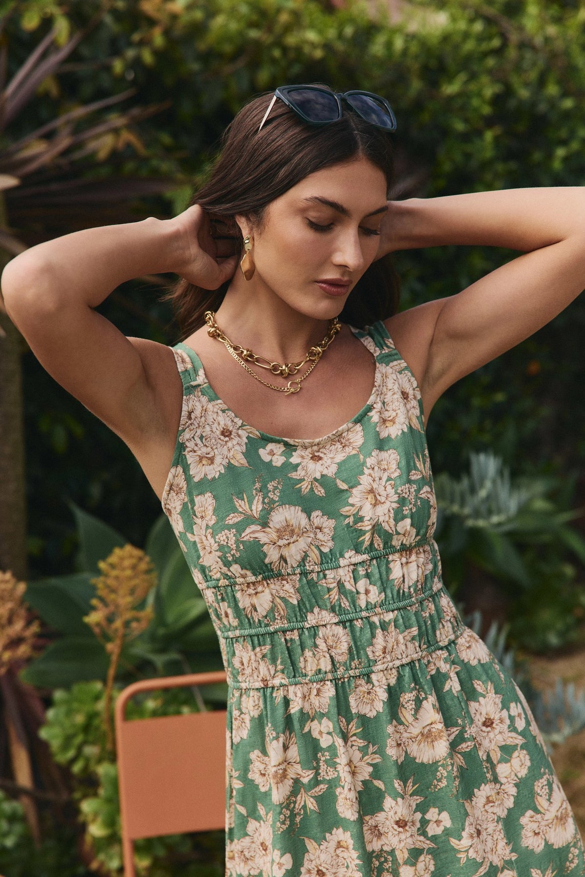 Marlowe Printed Midi Dress in Kalamata